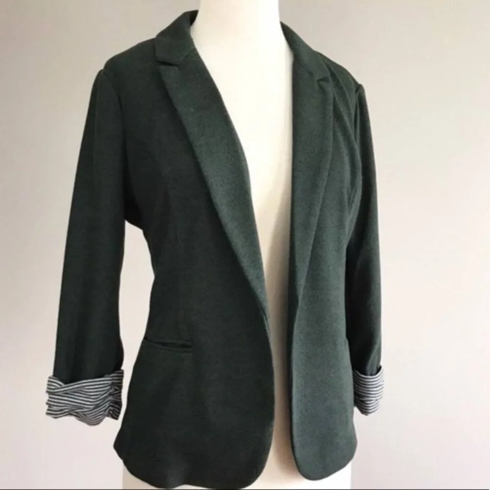 NWT Skies Are Blue Asa Knit Blazer Dark Green - Picture 1 of 6